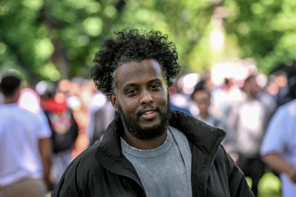 Zak Ali was among those praying in Flagstaff Gardens on Friday.