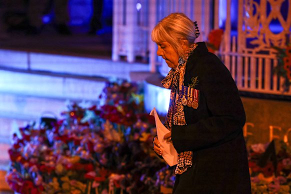 Di Ryder after finishing her speech.