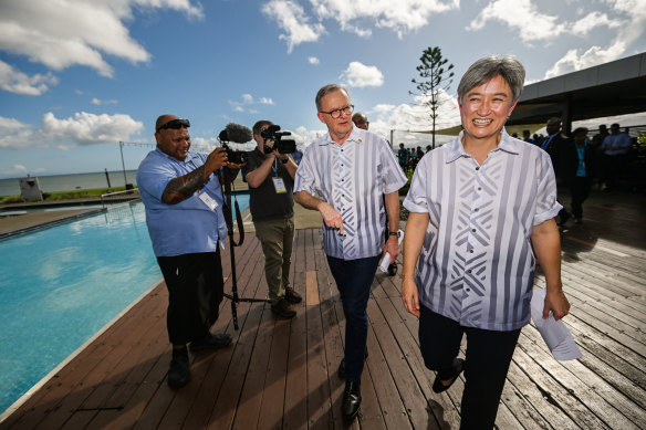 Prime Minister Anthony Albanese and Foreign Minister Penny Wong at the Pacific Islands Forum in Fiji in July.
