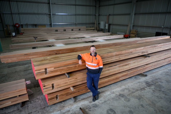 Australian Sustainable Hardwoods (ASH) managing director Vince Hurley in Heyfield. 