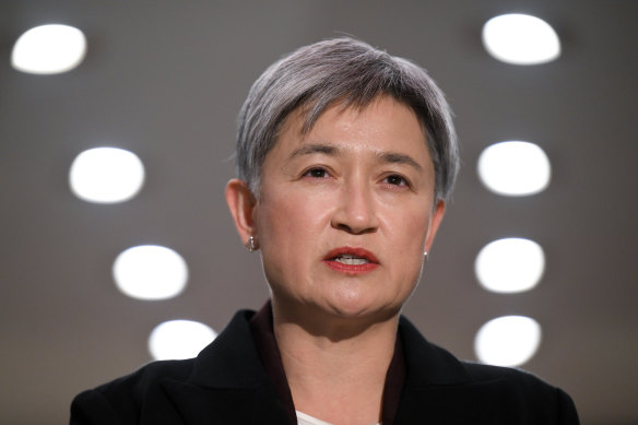 Foreign Affairs Minister Penny  Wong has been criticised by the Opposition and human rights groups.