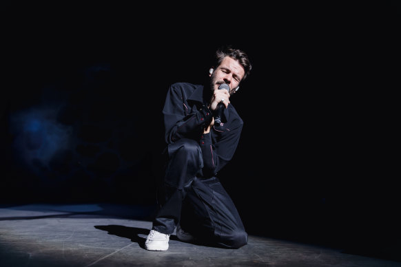 Rex Orange County performs at Margaret Court Arena on Wednesday.