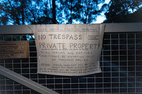 The property is down the end of a dirt road at the foot of Mount BUffalo.