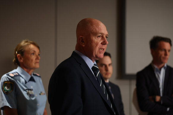 Assistant Commissioner Peter McKenna says the antisemitic attacks are designed to cause “maximum damage and intimidation”.