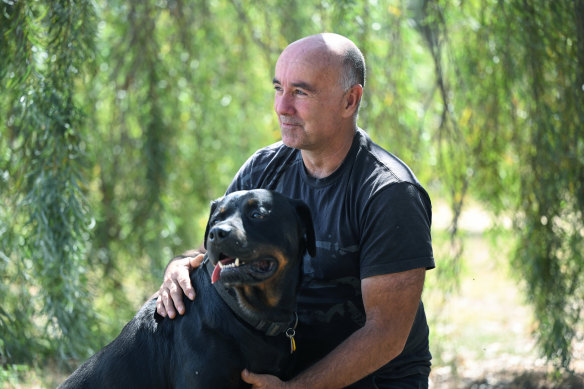 John Mangan at his home in Yarrawonga.