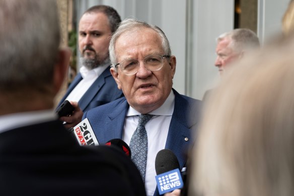 Chris Dawson’s solicitor Greg Walsh outside court on Thursday.