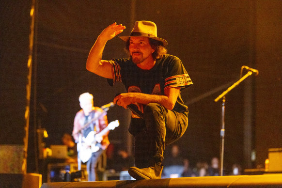 Vedder and the band play a different set each night.