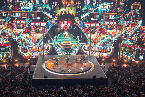 U2 perform at the Sphere in Las Vegas.