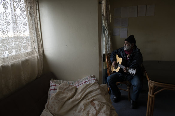 Billy McPherson, pictured last year inside his apartment at the Waterloo estate.