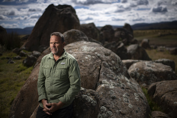 Richard Swain, ambassador for the Invasive Species Council, at Currango Plain in the Kosciuszco National Park.