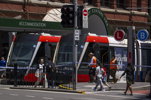 CBD light rail services were also disrupted on Tuesday.