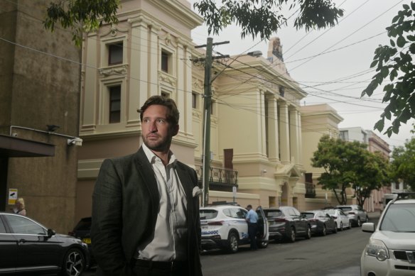 Lyndon Gannon outside Newtown courthouse.