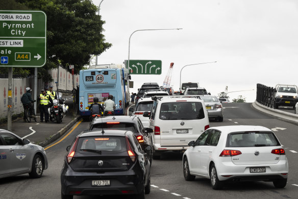 Traffic in Sydney’s inner west has been brought to a standstill following the opening of a massive underground spaghetti junction. 