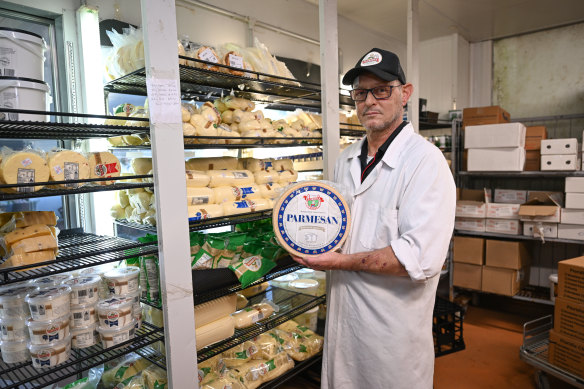 Mauro Montalto from Floridia Cheese is the third generation of his family to produce traditional Italian cheeses, including parmesan, in Melbourne.