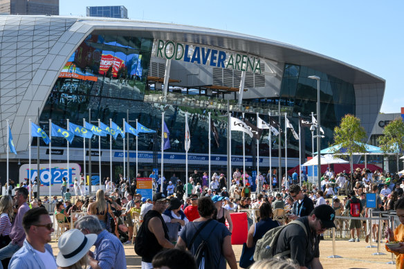 Crowd on day 11 of the Australian Open 2023.