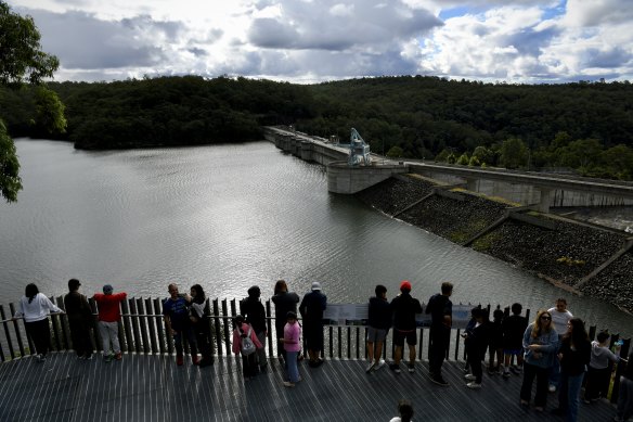 Warragamba Dam is one of the largest domestic water supply dams in the world.