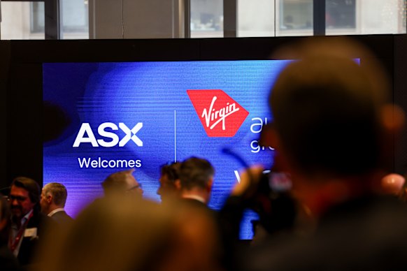 Virgin Australia shares took off on the first day of trading on the ASX.