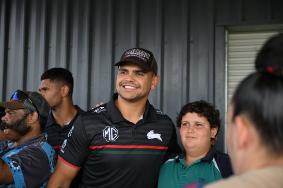 Latrell Mitchell in Moree this week.