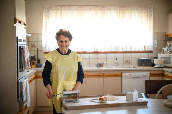 Onorina Massimi making pasta at home in Fawkner - she thinks nothing of it, it’s just what she does.