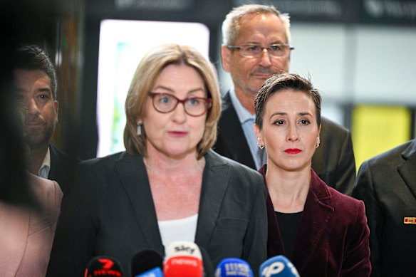 Jacinta Allan and Transport Infrastructure Minister Gabrielle Williams.