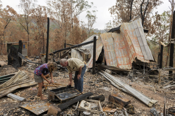 Another hut, outside the cultural burn area, was completely destroyed. 