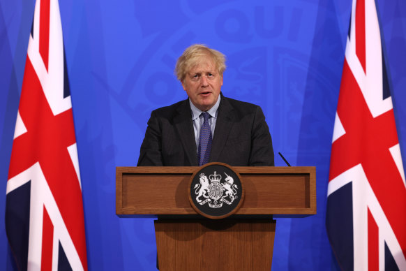 British Prime Minister Boris Johnson postpones the easing of England’s remaining COVID-19 restrictions.