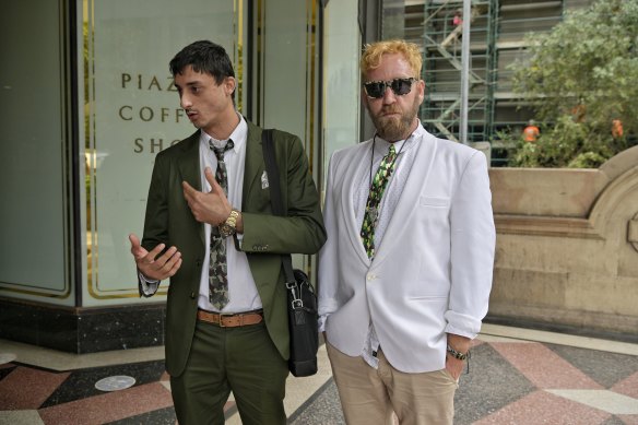 Alec Zammitt (left) and Will Stolk at the Downing Centre on Friday afternoon.
