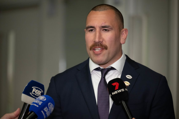 “Fair hearing”: Nelson Asofa-Solomona leaves the judiciary on Monday night.
