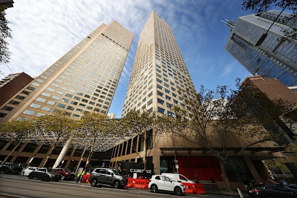The Collins Place towers at 35 and 55 Collins Street were completed in 1978 and 1981. 