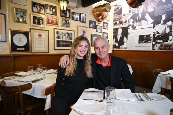 Michael Gregurek of Vlado’s restaurant with his daughter Phoenix, who wants to take over the 60-year-old business.