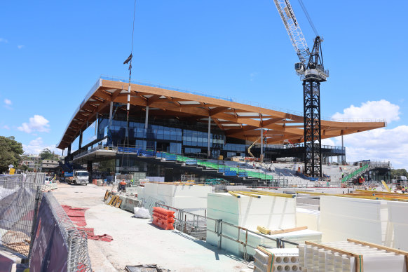 The new Sydney Fish Market under construction.