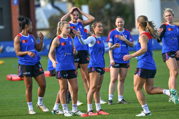 The Western Bulldogs were among the AFLW teams to officially start preseason training on Monday.