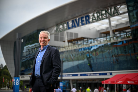 Australian Open director Craig Tiley at Melbourne Park on the second last day of the 2023 tournament. 