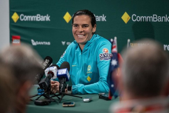Lydia Williams tried her best to shut down any questions on the Matildas’ perceived rivalry with England.