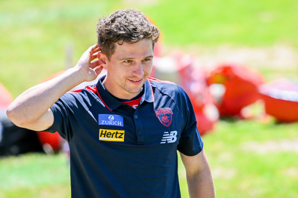 Former Saint and new Demon Jack Billings at the club’s training camp in Lorne.