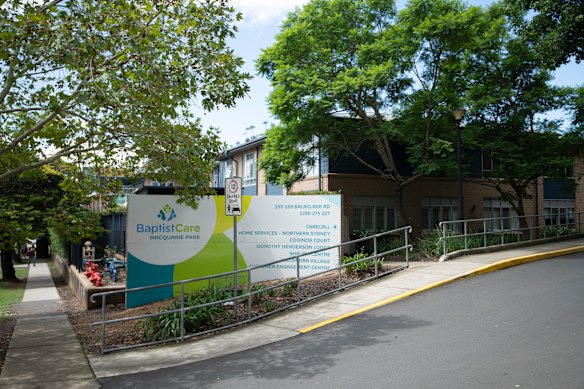 The Dorothy Henderson Lodge in Macquarie Park, where six residents died from COVID-19.