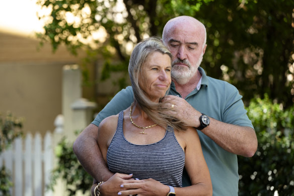 Samantha Barlow with her husband, Laurence.