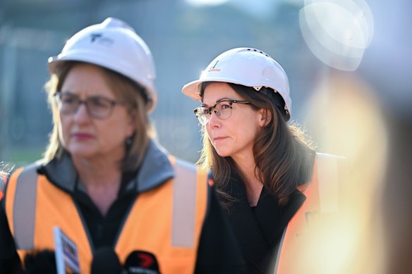 Premier Jacinta Allan and Treasurer Jaclyn Symes.