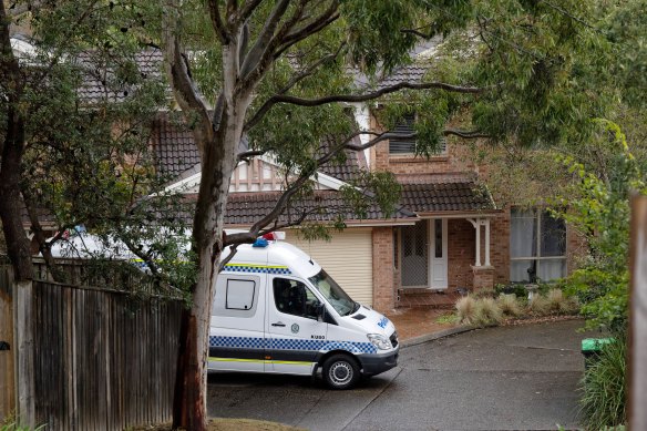 Police remained at the Berowra Heights home on Friday morning.