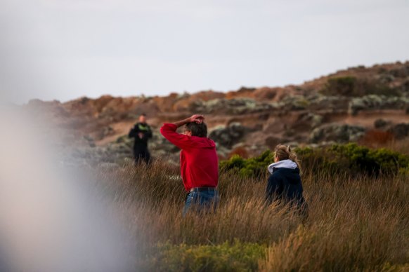 A search is under way for a teenage boy who was swept out to sea in Cape Bridgewater, near Portland.