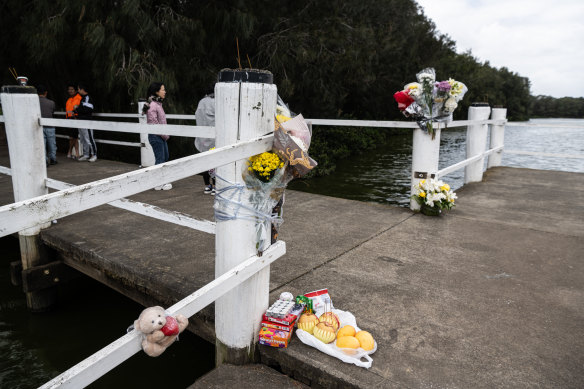 Tributes have been left at the site where the trio perished following a Buddhist ceremony on Sunday. 