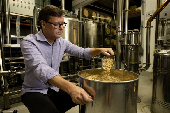 Gladesville distillery owner Warren Read-Zorn anticipates a “tough couple of years” for his business.