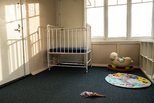 A room in a women’s refuge: Children who grow up with domestic violence can be deeply damaged by it.