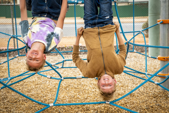 Barkindji brothers Nash and Jobe Zammit-Harvey are excited to head back to classrooms to see their mates and undertake cultural learning.