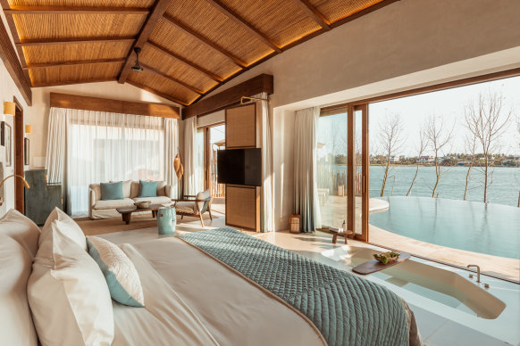 One of 60 new ultra-luxe pool villas at the new Namia River Retreat.