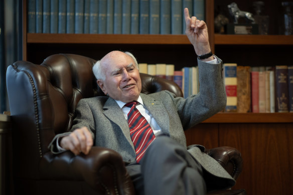 John Howard in his Sydney office last year.