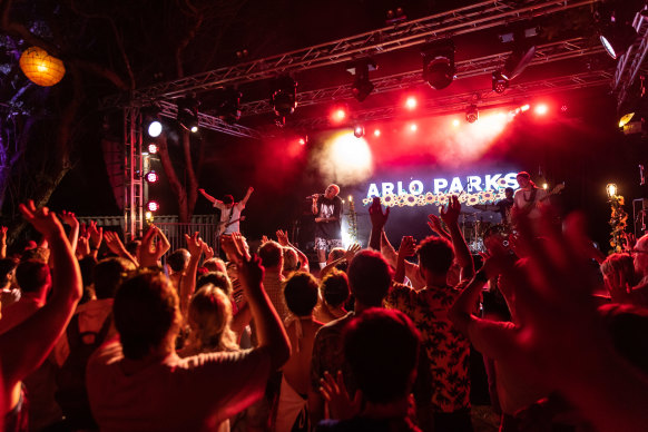 Arlo Parks performs at Darwin Festival 2022.