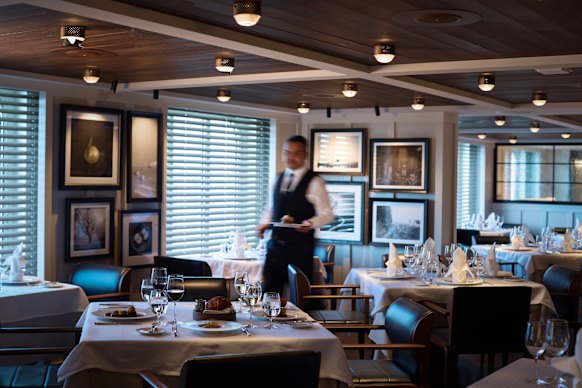 Jacques restaurant serves classic French dishes including steak tartare mixed tableside.