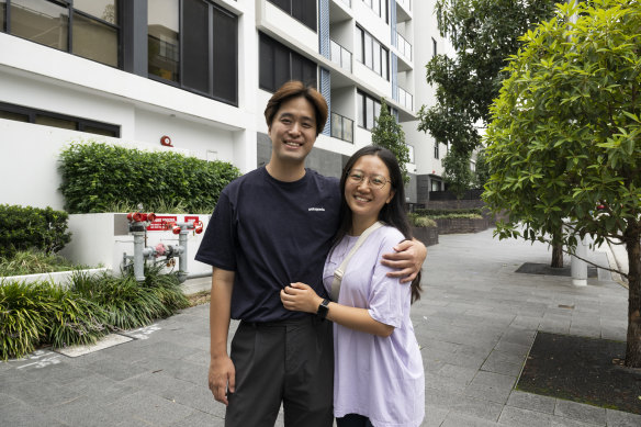 Meadowbank renters Joy Park and Jessie Ryu, who like the fact they can walk to Rhodes or catch the ferry to the city.