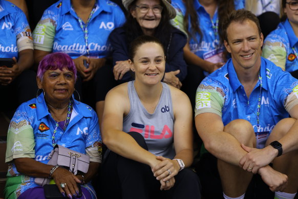 Ash Barty back at Melbourne Park on Wednesday.